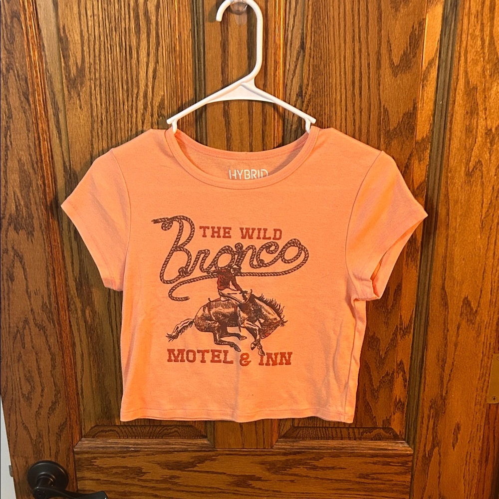 Hybrid Apparel Orange Wild Bronco Crop Top